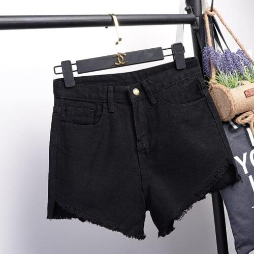 2019 New Spring Summer Women Skinny Stretch Denim Jeans Shorts Euro Style Sexy Frayed Blue Curl Denim Short Plus Size Shorts