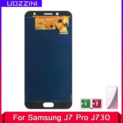 2 Pcs 5.5'' Lcds for SAMSUNG Galaxy J7 Pro J730 LCD For SAMSUNG J7 2017 Display Touch Screen Digitizer J730F Adjustable