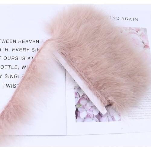 1Meter Soft Turkey feather Trim Fluffy Marabou feathers on Ribbon for Dresses Costume Decorative fringe Crafts Plume