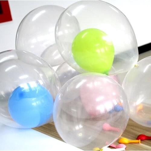 10pcs 18 Inch Transparent Clear Helium Latex Balloons Wedding Birthday Christmas Party Event Decoration Air Balloon