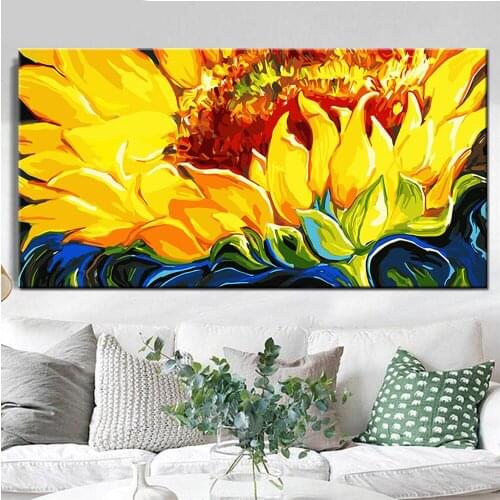 180x90cm full square round diamond 5d diy diamond painting Sunflower 3d embroidery cross stitch mosaic still life decor