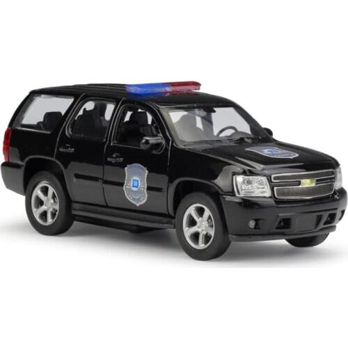 2008 CHEVROLET Tahoe Police Car WELLY Cars 1/36 Metal Alloy Diecast Model Cars Toys