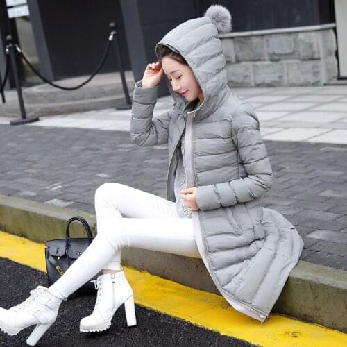 2019 Time-limited Cotton Slim Autumn And Winter New Korean Self-cultivation Cotton-padded Woman Long Fund Womens Clothes Style