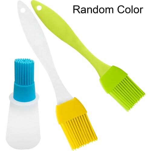3PCS Kitchen Brush Silicone Oil Bottle Silica Gel Baking BBQ Tool Environmental Non-poisonous Non-Stick Portable Brushes