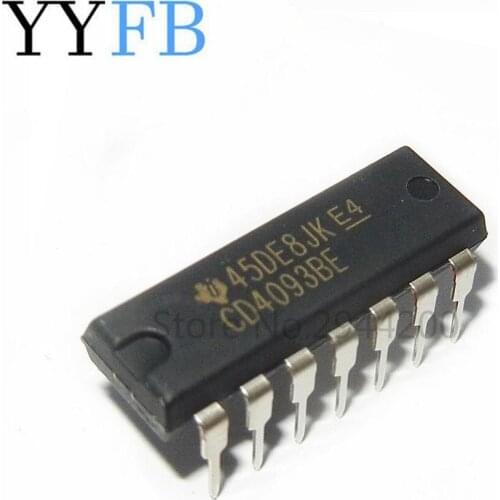 50PCS New original CD4093 CD4093BE DIP-14 with non flip logic gates and inverters