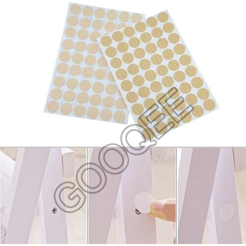 54PCS/Sheet Diameter 21MM PVC Self Adhesive Sticker Screw Hole Sticker Beauty Sticker Screw Decorative Cover Screw Cap
