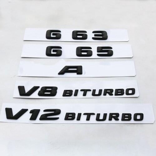 Accesories Car Styling Black G63 Trunk Rear Number Letters Badge Emblem Sticker for Mercedes Benz W176 AMG A Class G C Series