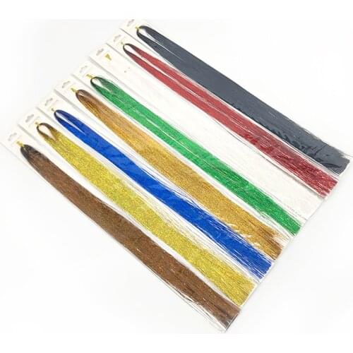 Glitter Shiny Hair Tinsel Party Braiding Hair Accessories Bling Twinkle Sparkle Hair Extensions For Braids 150strands 120cm