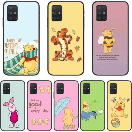 Phone Case Disney Winnie Donkey Tiger Phone Case Hull For Samsung Galaxy A 50 51 20 71 70 40 30 10 E 4G 5G S Black Shell Art Ce