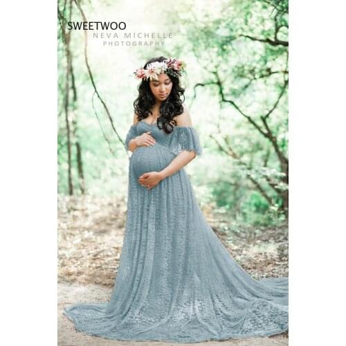 Long Maternity Photography Props Pregnancy Dress Photography Maternity Dresses For Photo Shoot Pregnant Dress Lace Maxi Gown