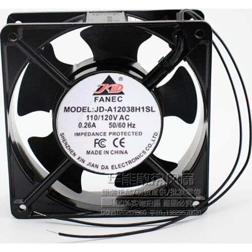 JD-A A12038H1SL Server Cooling Fan AC 110V 120V 0.26A 120x120x38mm 2-wire