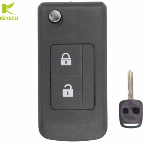 KEYECU 2 Button New Uncut Folding Remote Key Shell CaseFob for Subaru Outback Legacy