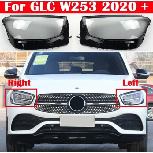 For Mercedes-Benz GLC W253 2020 GLC200 GLC260 GLC300 Car Front Headlight Cover Headlamp Lampshade Lampcover Glass Lens Shell