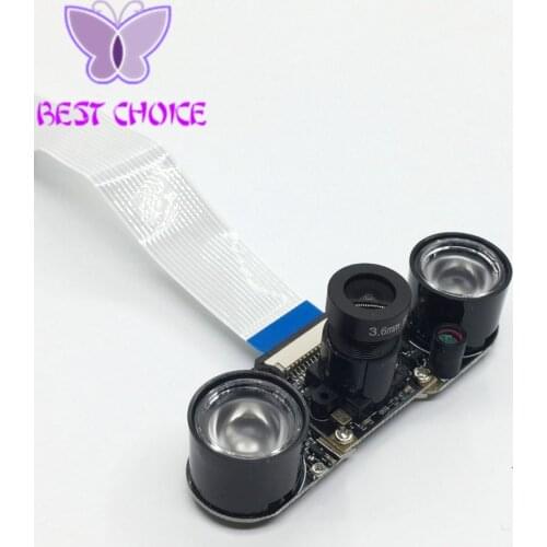 Raspberry Pi 3 Camera Module Night Vision Camera with 3.6mm Adjustable Focal Length 2pcs IR Sensor LED Light 1080P for RPI 2