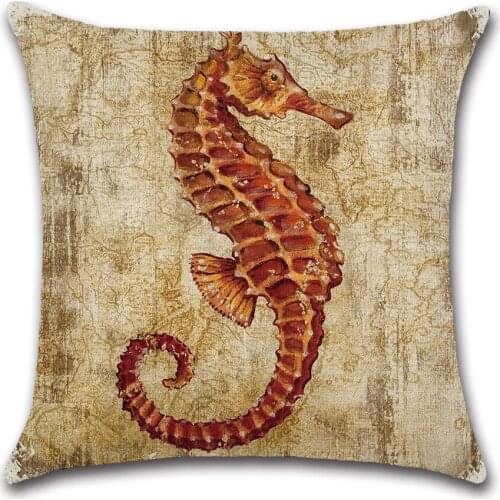 New Marine Animal Retro Octopus Pattern Printed Cushion Cover Mudcloth Pillow Cover