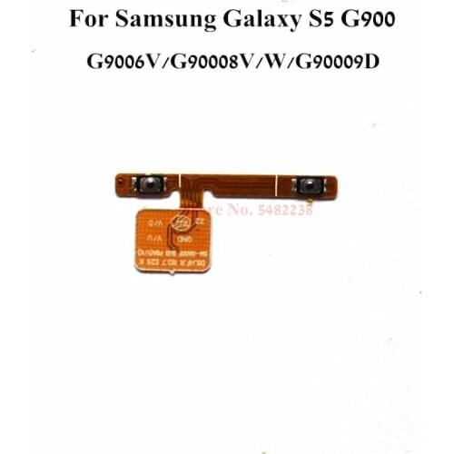 Original For Samsung GALAXY S5 G900 G9006V/G90008V/W/G90009D Volume Audio+- Side Button Key Flex Cable Replacement parts