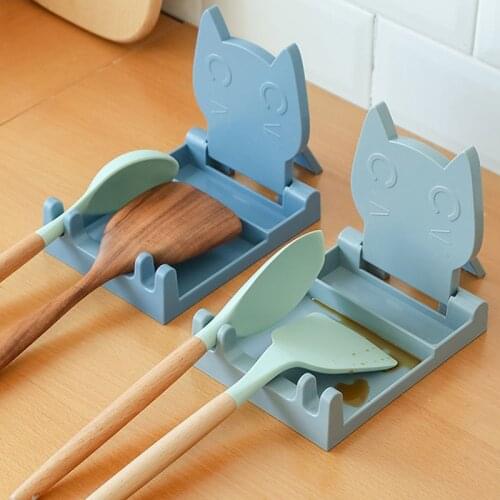 Plastic Spoon Rest Kitchen Utensil Storage Rack For Pot Lid Holder Space Saving Kitchen Torage Organizer