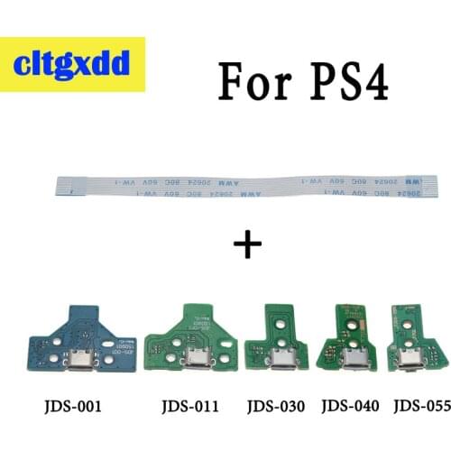 Micro USB Charging Port Jack For PS4 Controller Power Socket Circuit Board 12Pin JDS 001 011 030 040 055 14Pin Connector Cable