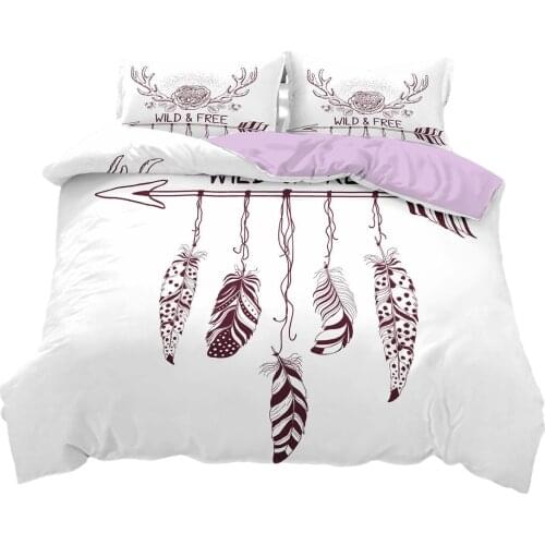 ROMANZO 2/3 Pcs Bohemia Duvet Cover Cartoon King Queen Single Bedding Sets Bed Set Quilt Comforter Covers