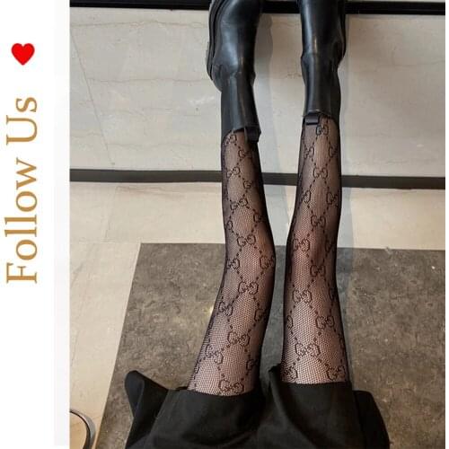 Sexy fashion thigh tights mesh print punk stretch pantyhose Black and white fishnet socks