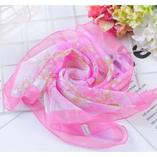 Spring-summer hot women silk scarf square lady wrap small office neck head scarf hair scarf foulard 50*50cm skinny scarfs