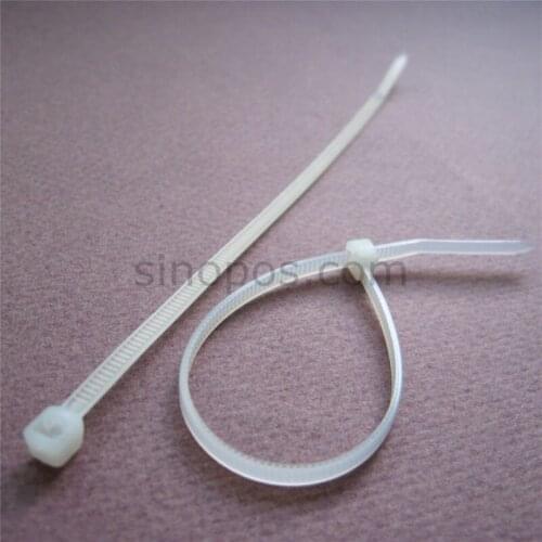 6" White Cable Wire Zip Ties Nylon Cable Tie, Plastic secured tie pa66 retail shop store tagging or home wire assortment 6 inch