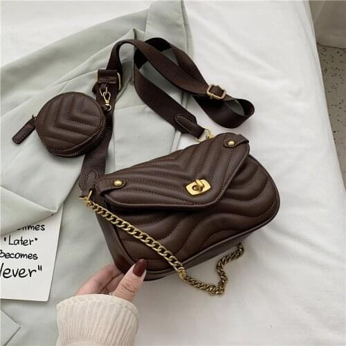 Korean Style High Quality Chain Handbag 2020 New Fashion Womens Brand Designer Shoulder Bag Retro Change Messenger Bag