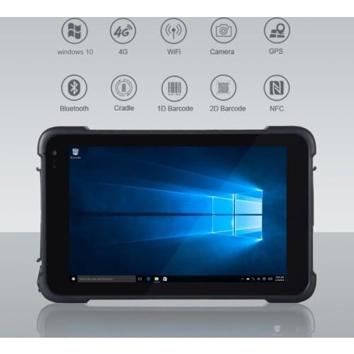 Windows 10 Waterproof IP67 Industrial Tablet 4G RAM 64G ROM Barcode Scanner Rugged PC
