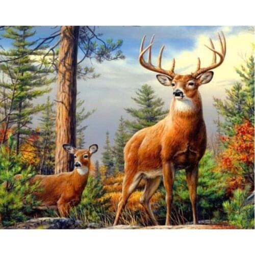 Animals diamond painting moose deer rhinestone embroidery mosaic sticker decor diamond tapestry posters wall papers kids gift