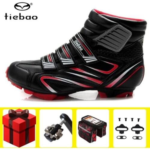 TIEBAO Winter Cycling Shoes add Bicycle SPD pedal set Women sneakers Men Cycle bike Bicycle sports Boot Sapatilha Ciclismo