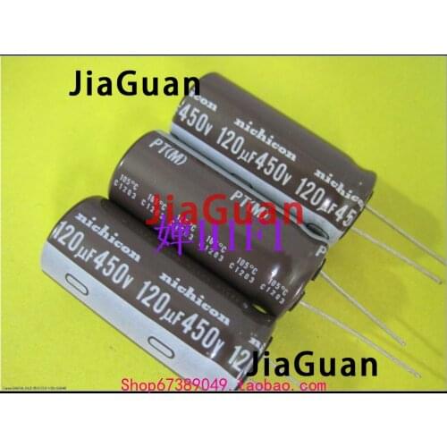 10PCS NICHICON PT 450V120UF 18X40MM electrolytic capacitor 120uF/450V High frequency long life 120UF 450V