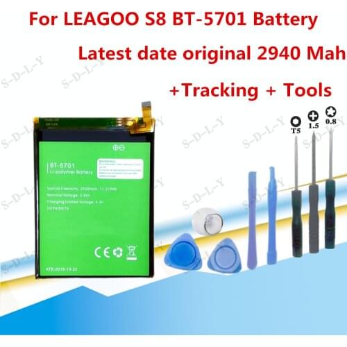 100% Original Backup Leagoo S8 Battery 2940mAh for Leagoo S8 Smart Mobile Phone + + Tracking Number