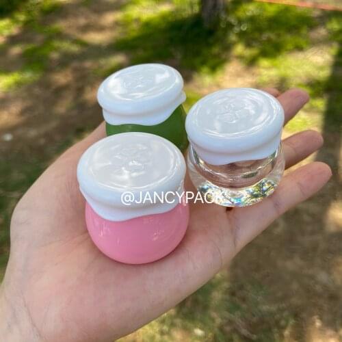 10g cute travel Portable Refillable Bottles Travel Face Cream Lotion Cosmetic Container lip balm container jar pink white