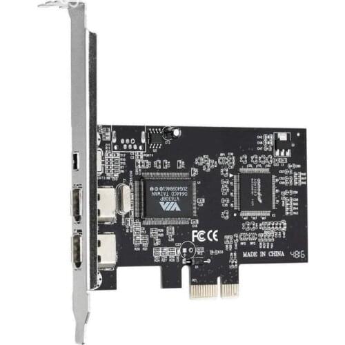 3 Ports 1394A Expansion Card PCI-E 1X to IEEE 1394 DV Video Adapter 1x 4Pin 2x 6Pin Controller for Desktop PC