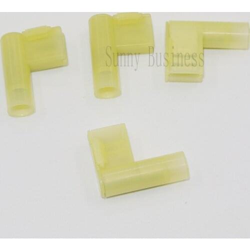 50 PCS YELLOW NYLON FEMALE FLAG TERMINAL RIGHT ANGLE ELECTRICAL CONNECTOR 12-10AWG