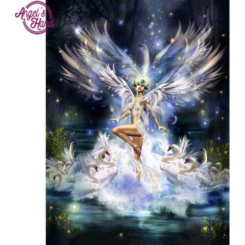 5d diy diamond embroidery swan&beauty diamond painting Cross Stitch full square drill Rhinestone mosaic decoration