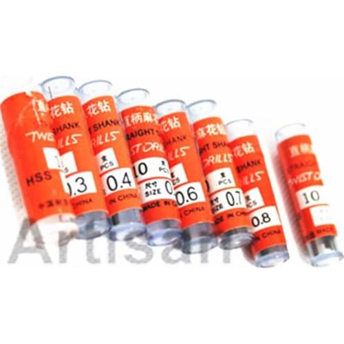 80pcs/lot 0.2 0.3 0.4 0.5 0.6 0.7 0.8 0.9mm Mini HSS M2 Twist Drill Bit Micro Auger Bit for Wood Plastic Metal Drilling
