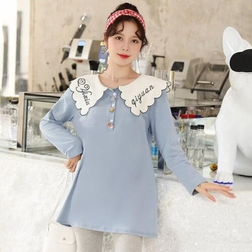 8933# Maternity Clothes Spring Autumn Cotton Slimming Pregnant Women Suit Clothes for Pregnant Women Pants Suit