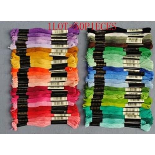 Free Shipping Top Grade 50PCS=1LOT Similar DMC Cross Stitch Floss