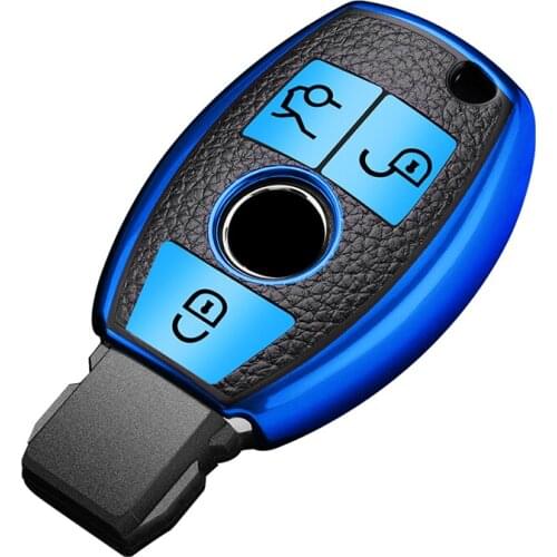 Carbon Fiber TPU Car Key Cover Key Bag Fit for Mercedes Benz A C E R M Class GLA CLA Key Shell W210 W124 W203 W205 W204