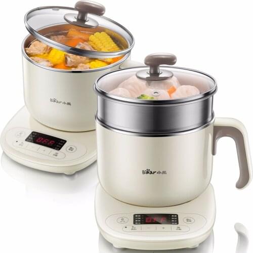 Bear Dual Temperature Control Multi-functional Hot Pot Dormitory Small Electric Cooker