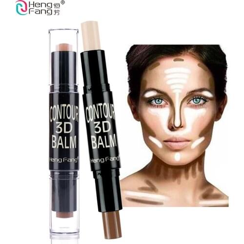 2 in 1 Complexion+Embellish Highlighter and Shimmer Stick Concealer Bronzer 3 Colors 6.2g Face Makeup Brand HengFang #H8449