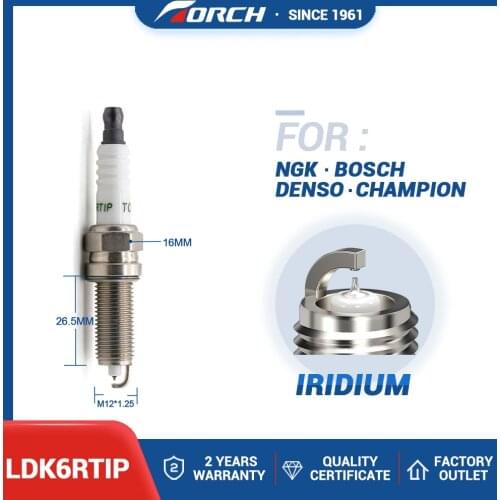 Iridium Platinum Candles TORCH LDK6RTIP Spark Plug for Denso VXUH20I NGK 93815 SILZKR6B10E SILZKR6B11 for Toyota 9004851208