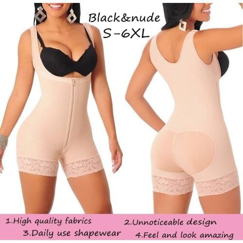 Minifaceminigirl Lace Slimming Body Shaper Strap Underwear Women Tummy Control Plus Size Shapewear Feminino Bodysuit