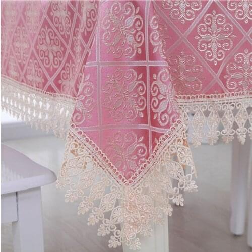 Lace Tablecloth European Table Floral Pattern Square Fabric Rectangular Coffee Table cover Living Room Dinning Table Cover home