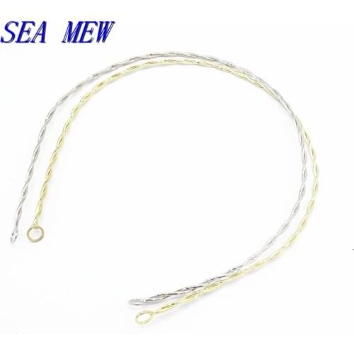 10 PCS 38cm Metal Iron Curve Hair Band Trendy Hairbands Hairwear Base Setting For Jewelry Making