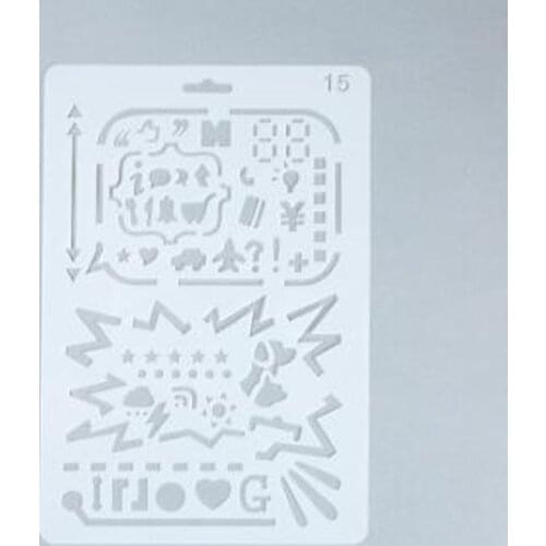 Multifunctional Lace Hollow Painting Ruler Diy Album Production Manual Material Painting Template For Drawing Stencil Plastic