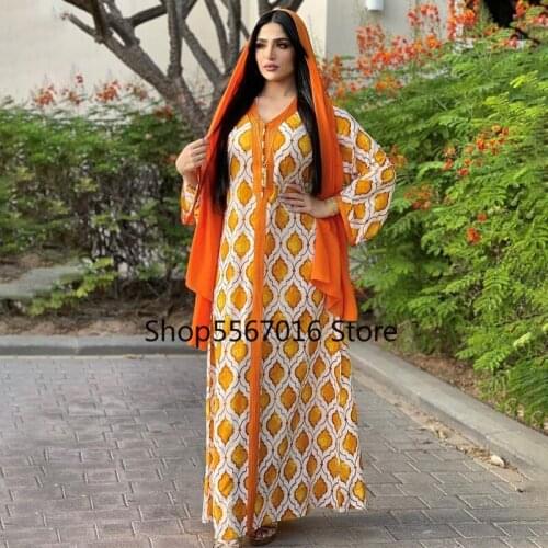 Muslim Women Abaya Pakistani Dubai Dress Bohemian Kaftan Islamic Clothing Turkish Kimono Elegant Lady Long Sleeve Bubu Outfit