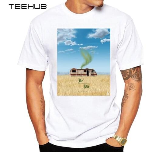 2019 TEEHUB New Mens Fashion Breaking Bad Poster Design T-Shirt Cool Heisenberg Tops Hipster Tee