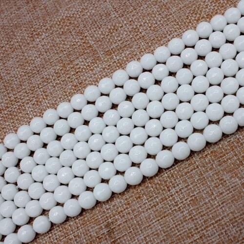 Wholesale Faceted White Porcelain Agates Beads 15" BeadsFor DIY Jewelry Making
